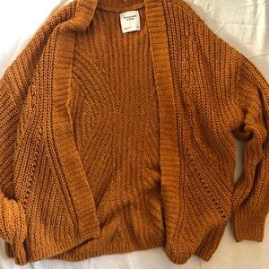 Orange Abercrombie & Fitch Slouchy Cardigan